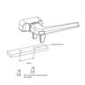 Window Handle High Profile Venting Left-Hand Sub Fix  85mm Black