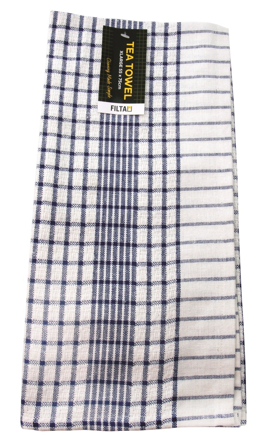 Cotton Tea Towel 55cm x 75cm Blue