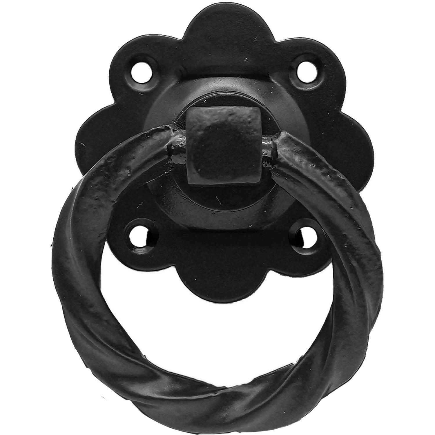 Twisted Gate Ring Pull Handle Black