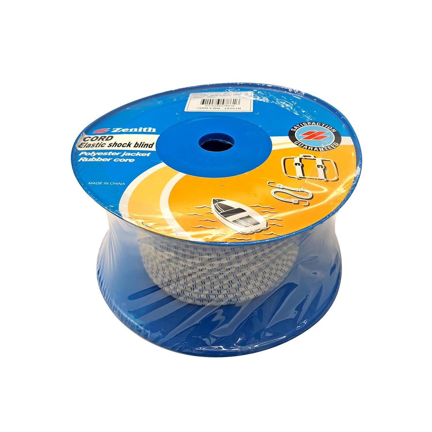 Zenith | Shock Cord 7mm White/Blue | Mitre10