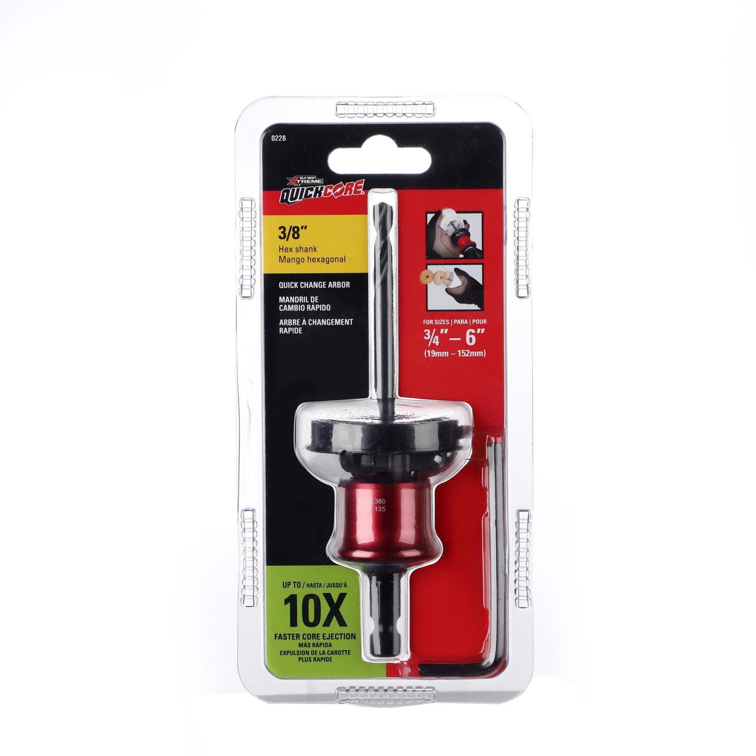 Quickcore bi-metal Hole Saw Mandrel