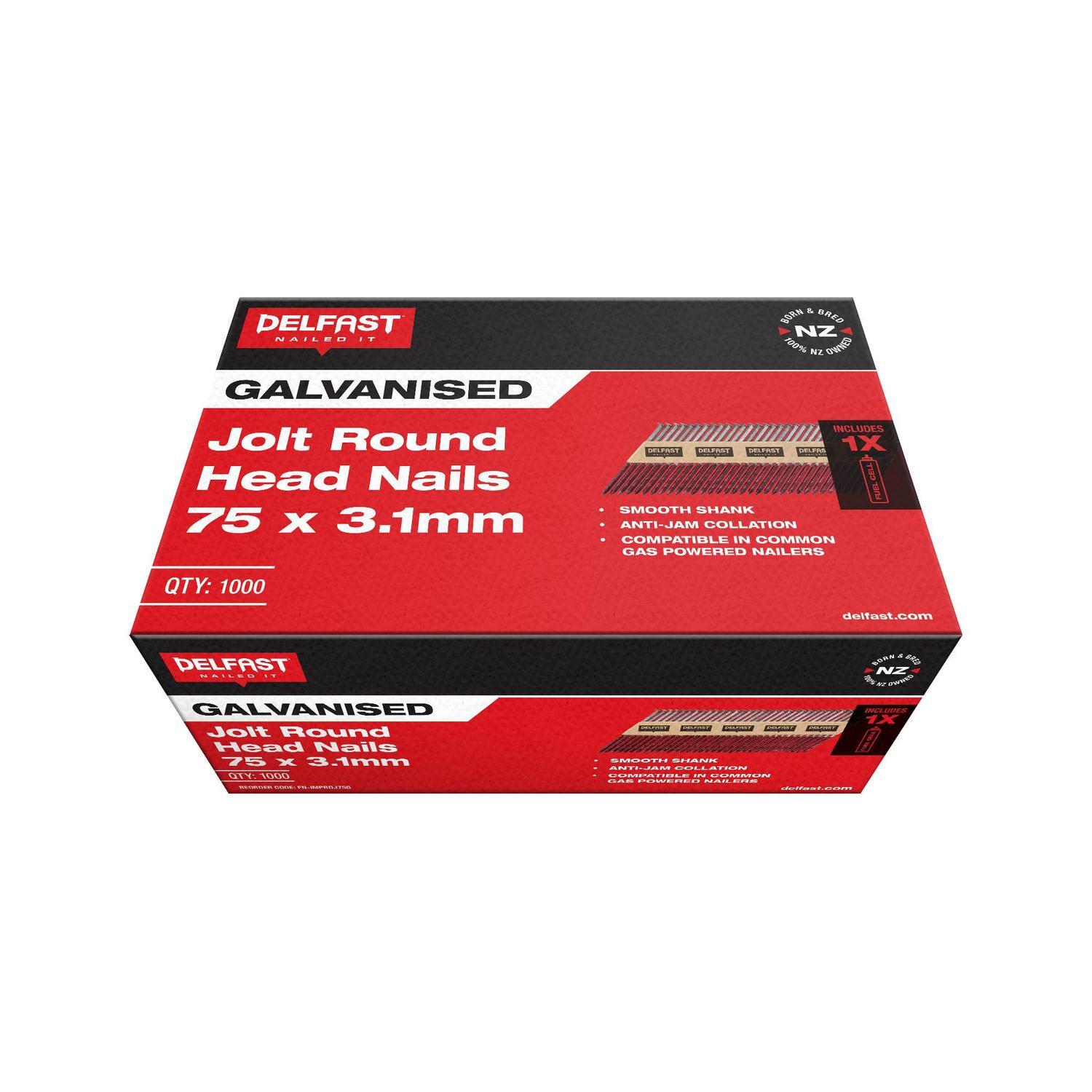 Jolt Round Head Nails with Fuel Cell