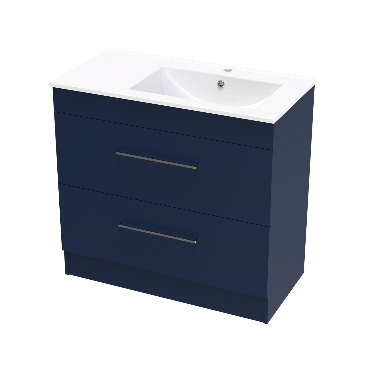 Cashmere Valley 900 Right Hand Bowl Double Drawer Floor Colour