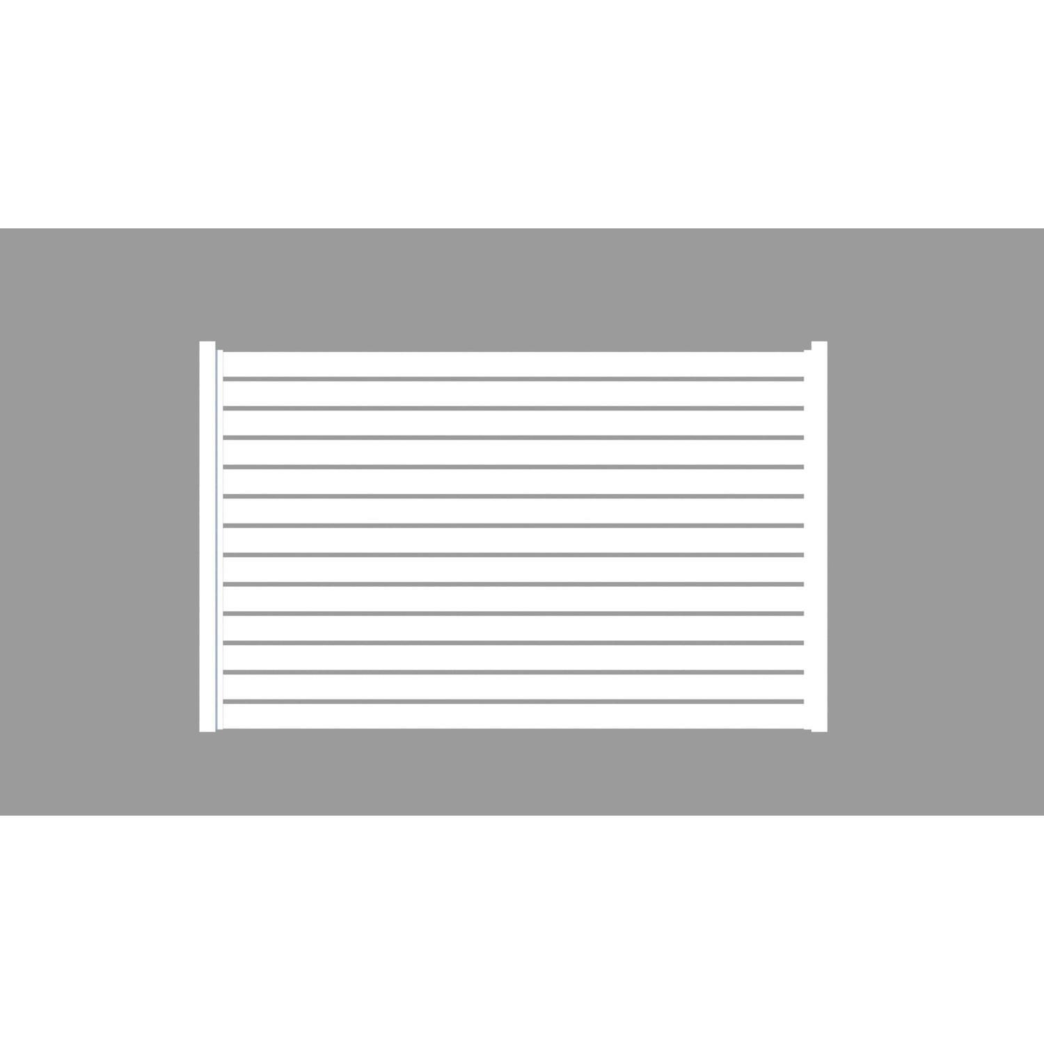 VistaWall HORIZONTAL Slat Panel H:1500mm W:2400mm Frost