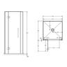 Alcove Frameless Hinged Corner Mould Acrylic Shower 900 x 900 x 1990mm Chrome