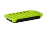 Flexible Ice Cube Tray With Base Tray Green
