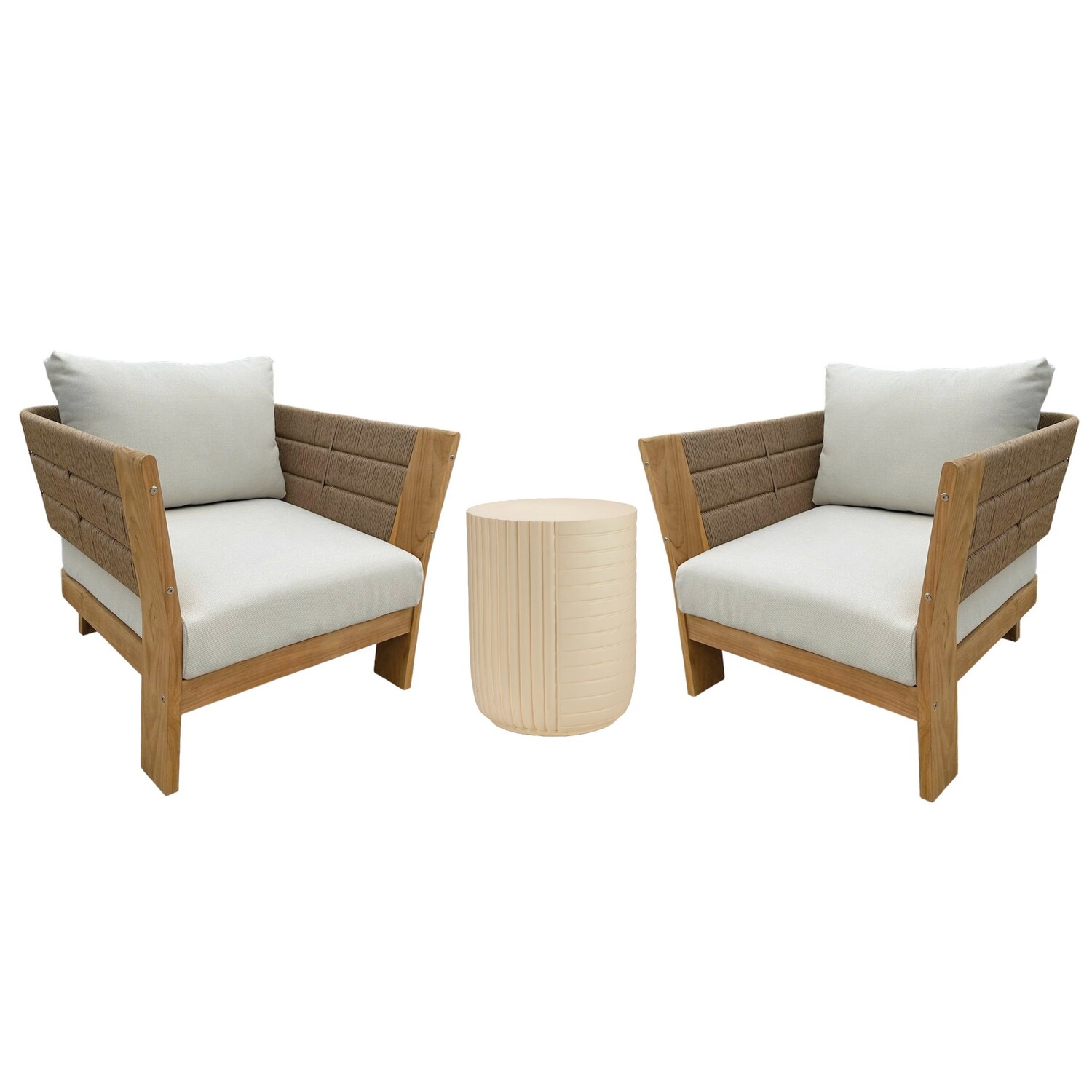 Outdoor 3 Piece Lounge Setting