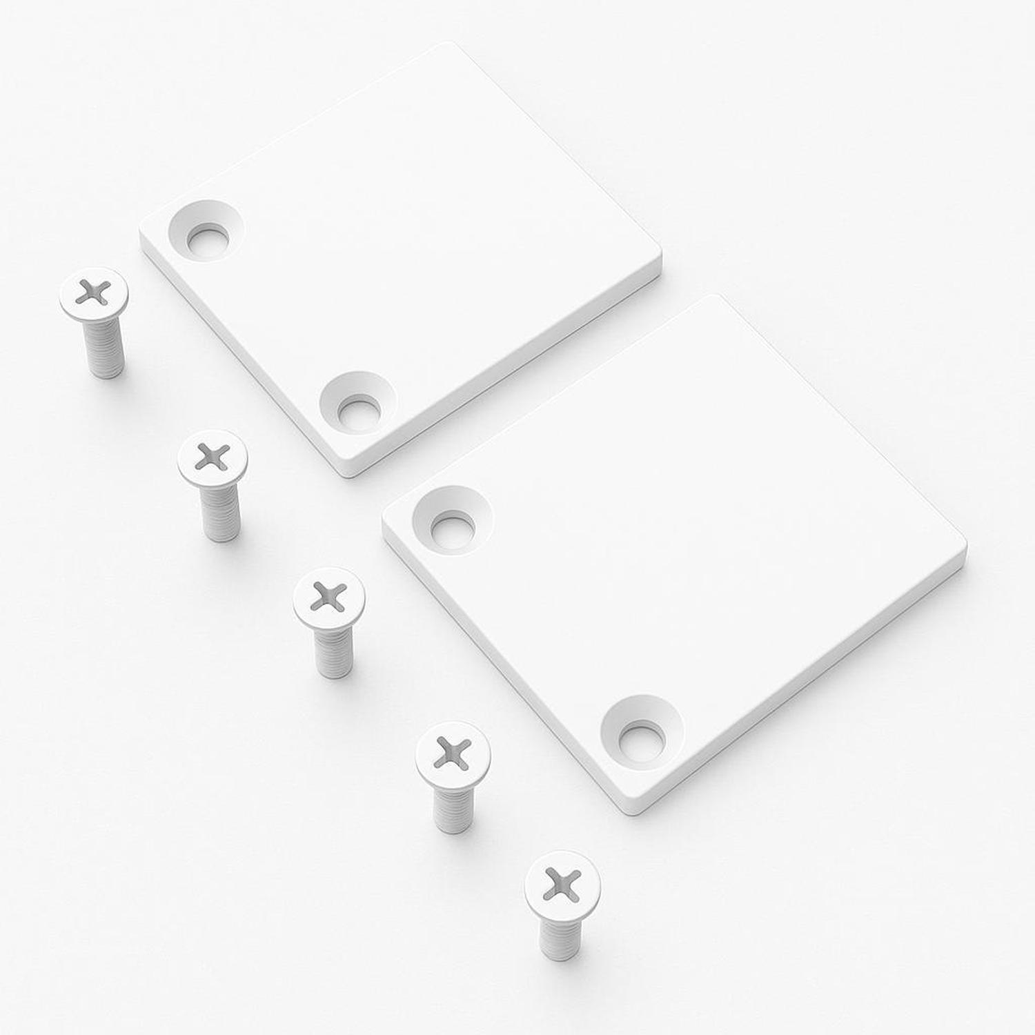 Xpress Fence Side Frame End Caps 2 Piece White