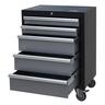 Base Cabinet 5 Drawer w Castors H: 862 mm, W: 646 mm, D: 458 mm