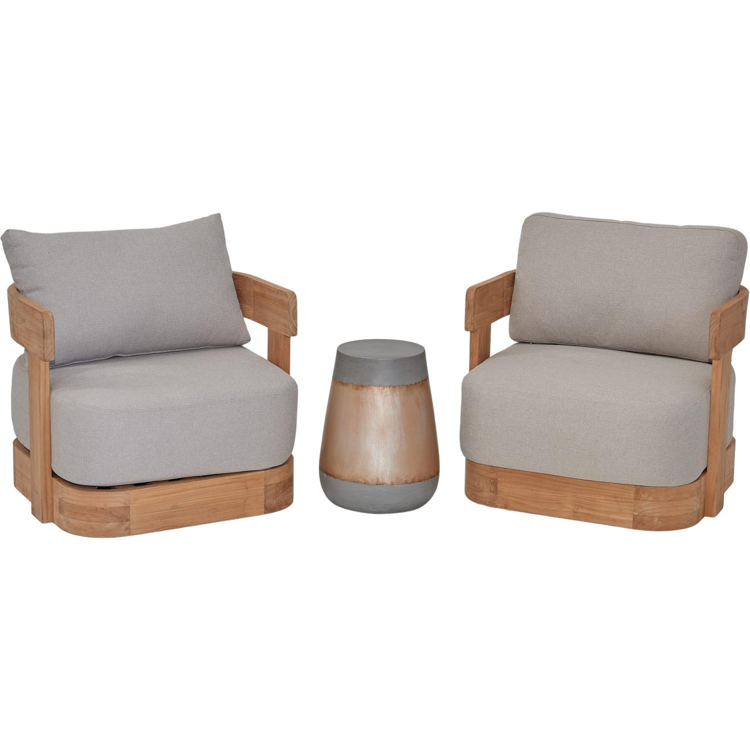 Bali Outdoor Lounge Setting 3 Piece Copper