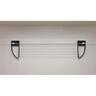 Wall Mount Folding Clothesline 24m Black