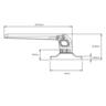 Window Handle High Profile Venting Left-Hand Face Fix  85mm Black