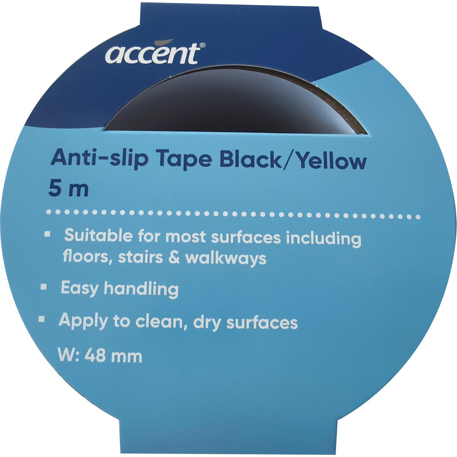 Black & Yellow Anti Slip Tape 48mm x 5m Black and Yellow