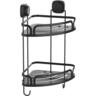 Corner 2 Tier Shower Caddy  Black