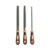 3 Piece File Set 200mm Black And Orange Handle