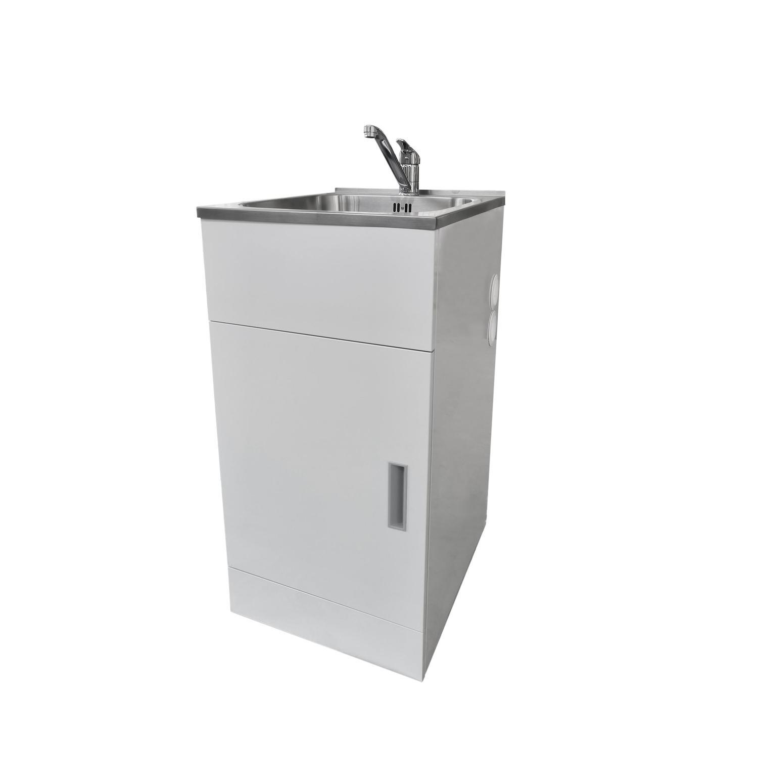 Laundry Tub with Door 460mm White