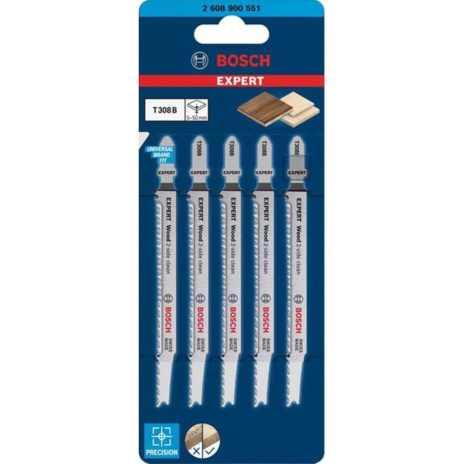 Wood 2 Side Clean T308B Jigsaw Blade 5PC 117mm