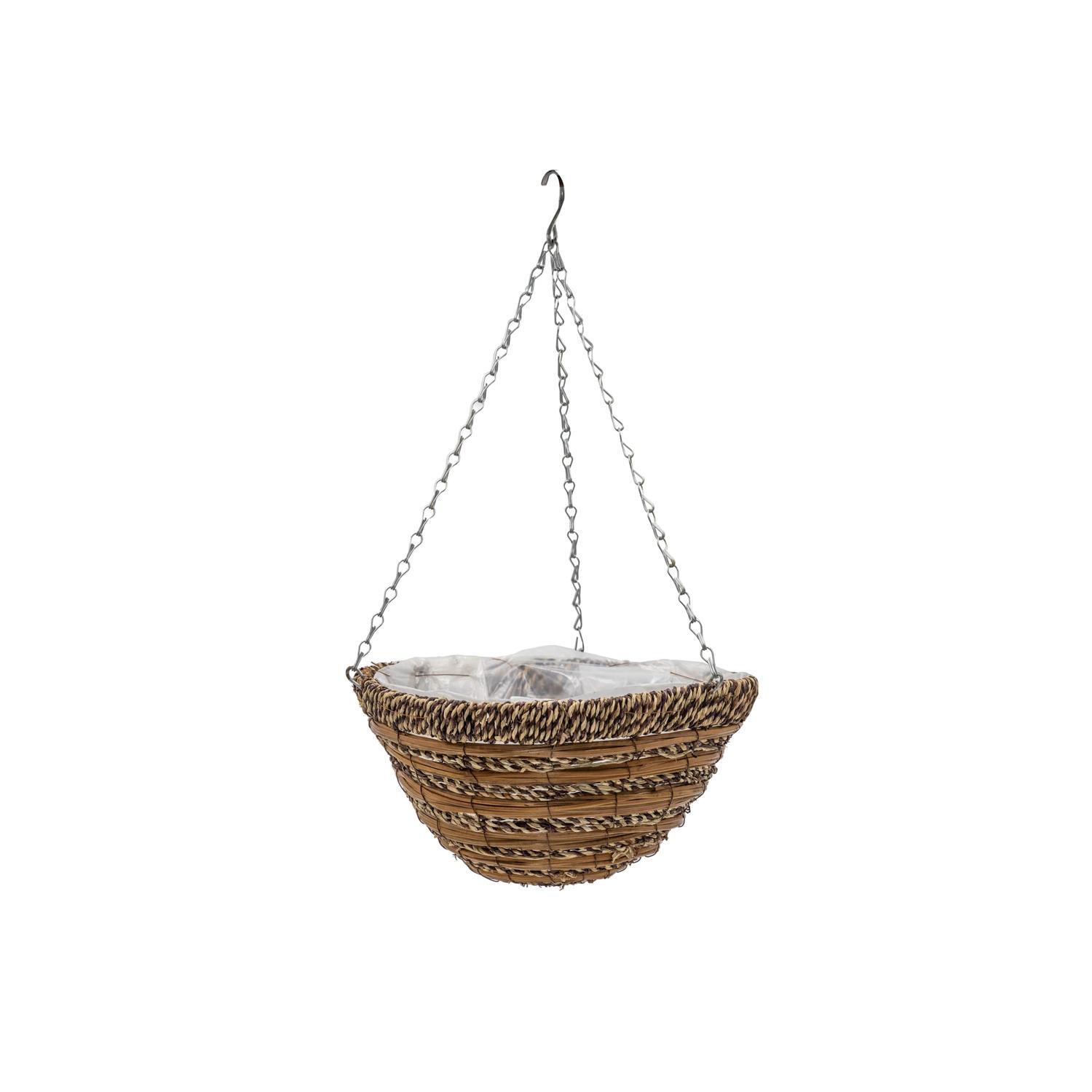 Sisal & Fern Round Hanging Basket