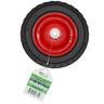 Rubber Tyred Steel Centered Wheel  200mm Red