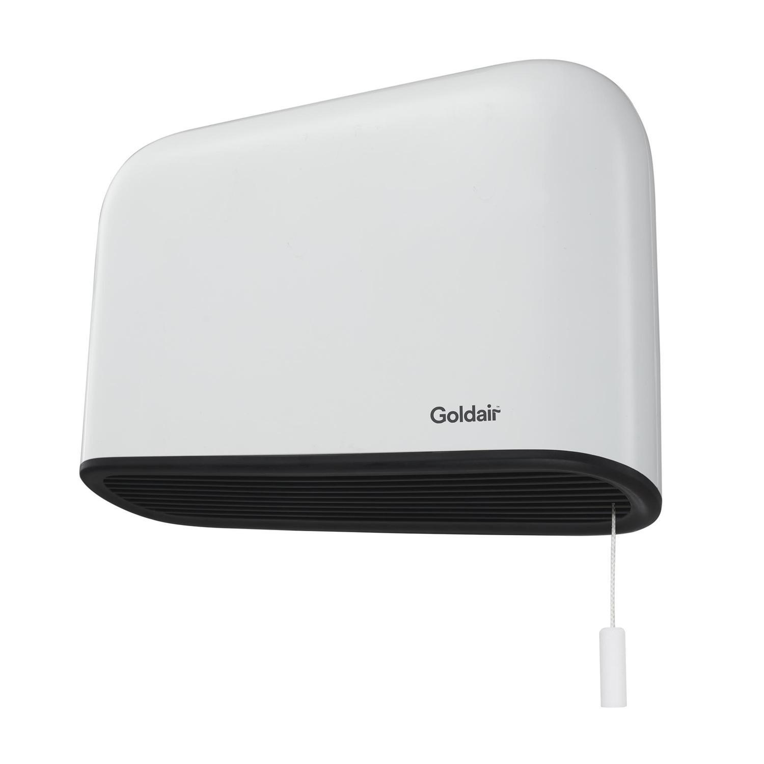 Ceramic Bathroom Heater White H: 242mm, W: 350mm, D: 115mm