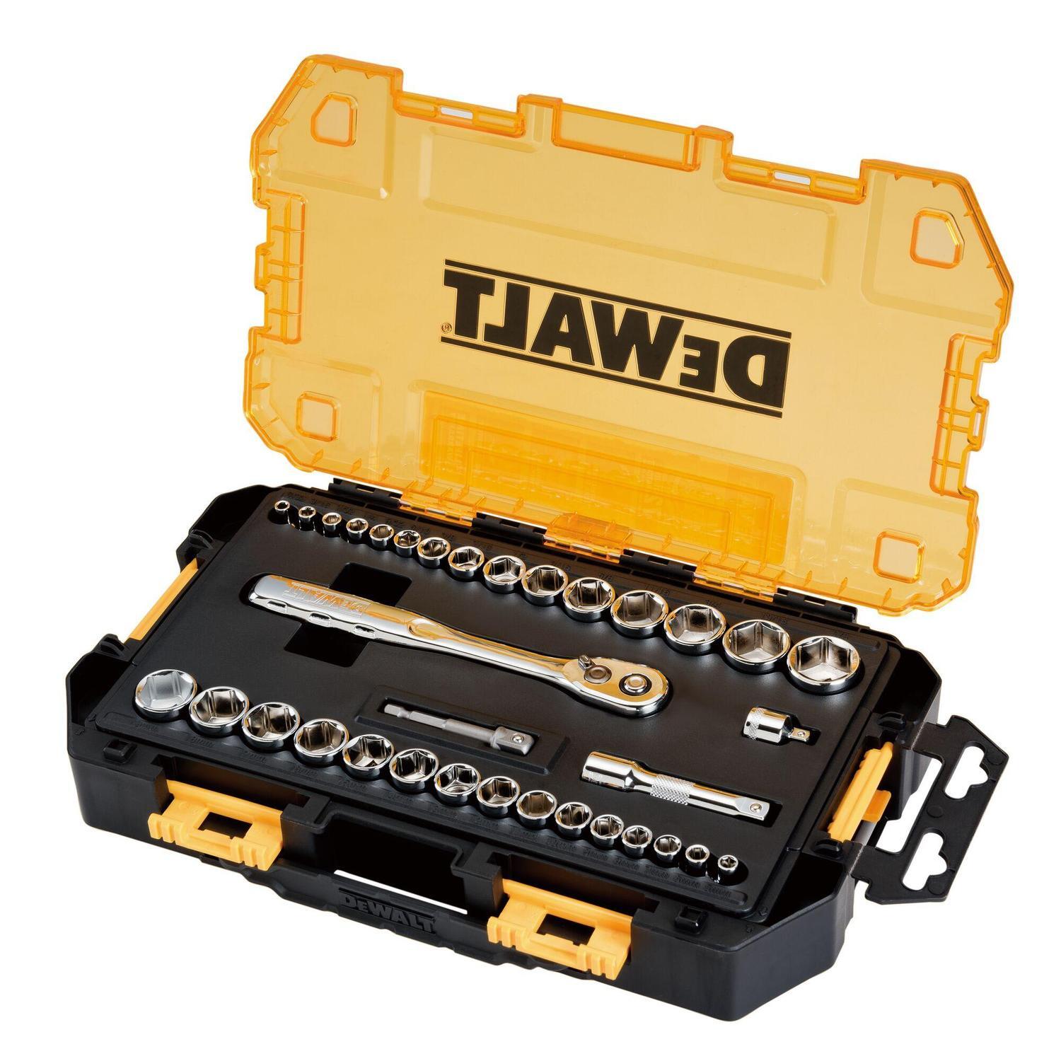 1/4" & 3/8" Drive Metric/SAE Socket Set 34 Piece