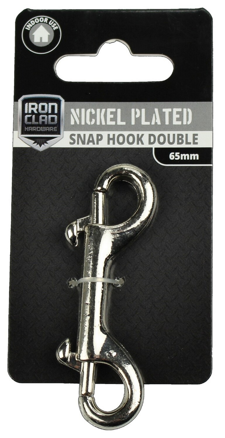 Snap Hook Double  65mm Zinc Plated