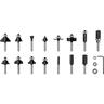 Mixed Router Bit Sets 15PC 1/4INC
