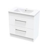 Cashmere Valley 800 Double Drawer Floor Ultra Gloss White