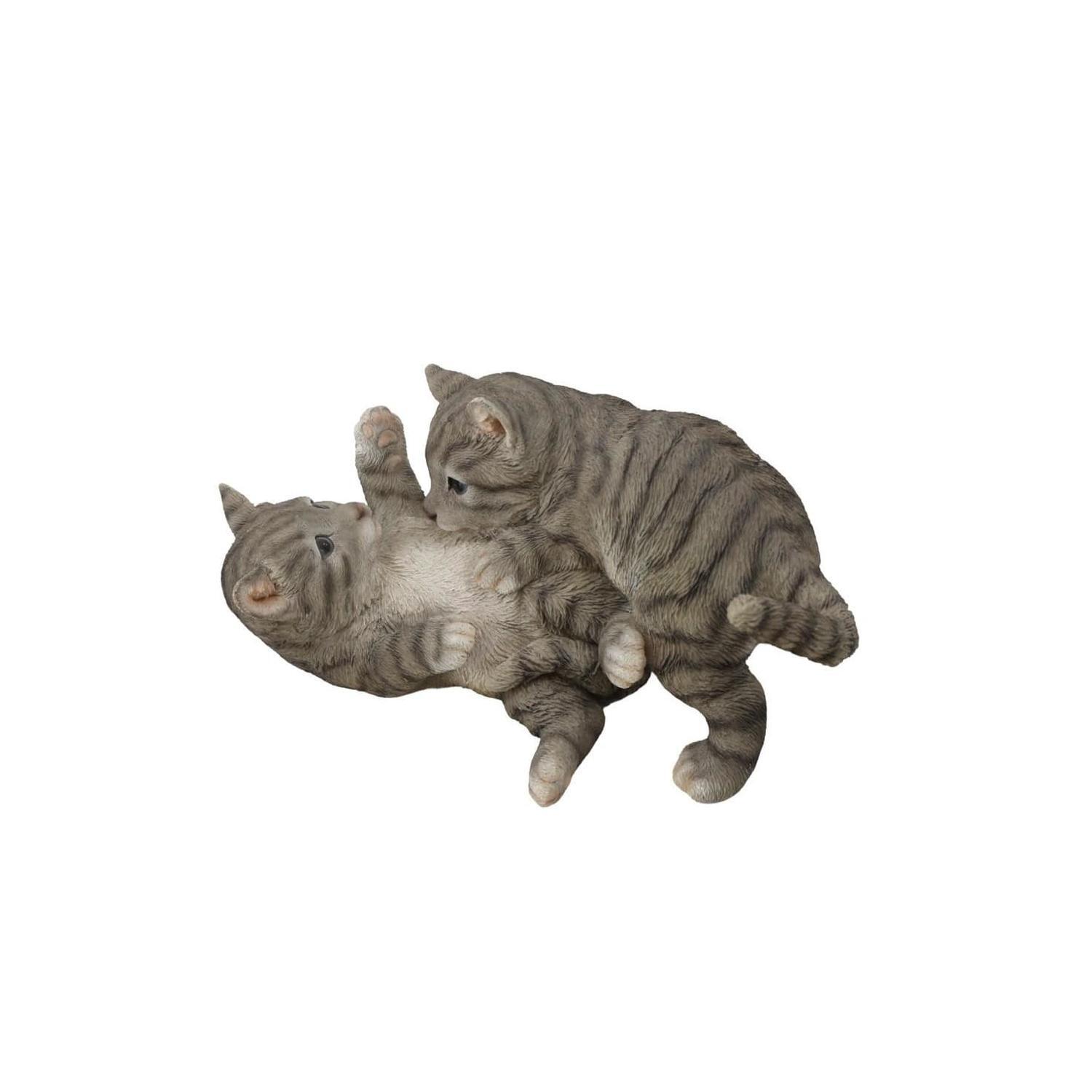 Playing Twin Cats Garden Ornament