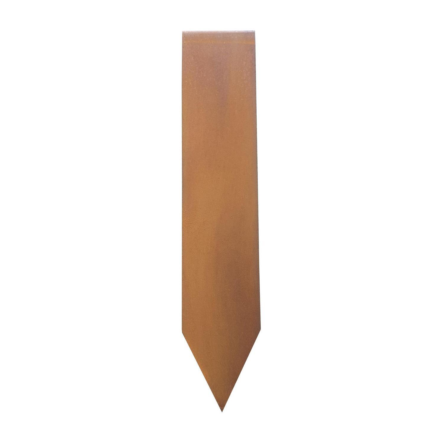 Corten Steel Landscape Edging Straight Peg 400mm Rust