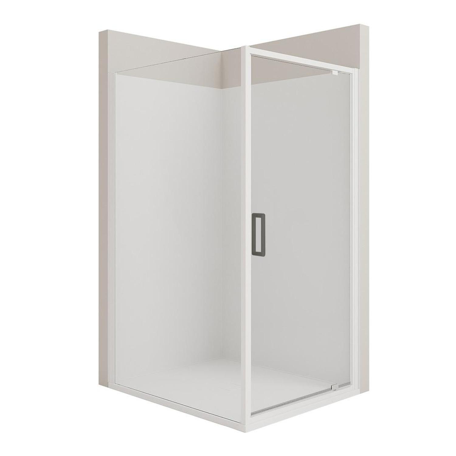 T Screen Left Hand 2 Sided Flat Wall Shower 1200 x 900mm Gun Metal