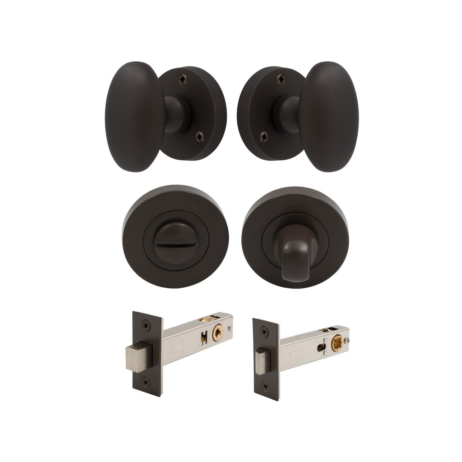 Camden Round Rose Privacy Set Vintage Bronze
