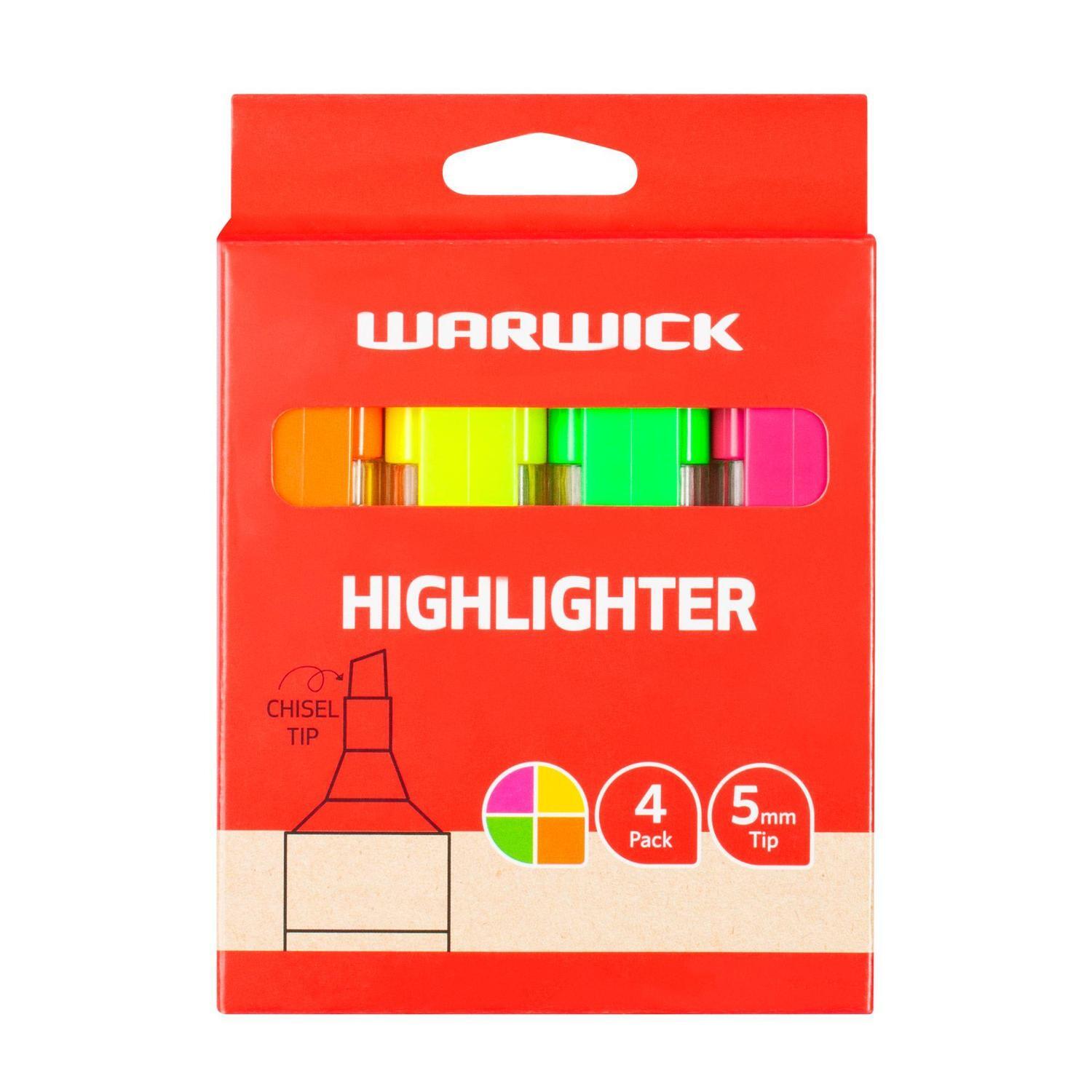 Highlighter Stubby 4 Pack