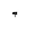 Window Handle High Profile Left-Hand Face Fix 80mm Black