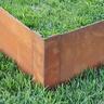 Corten Steel Landscape Edging Corner Peg 300mm Rust