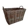 Rattan Log Basket Rectangle Medium L56 x W42 x H43 cm Handle included  Natural