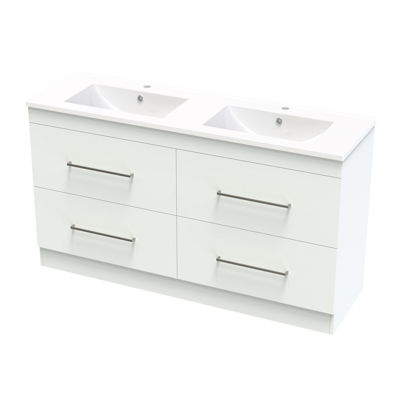 Cashmere Double Drawer Double Bowl Floor Standing Vanity