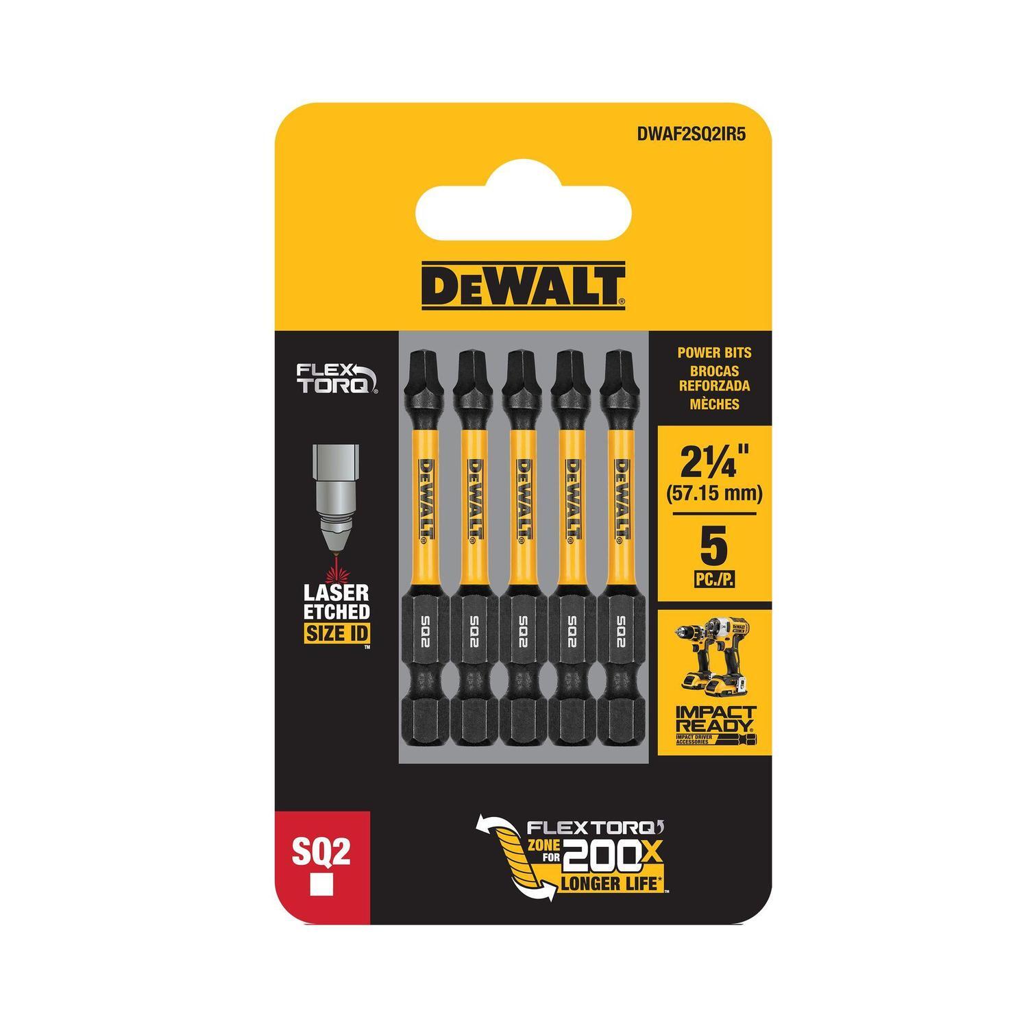 FLEXTORQ SQ2 Impact Screwdriving Bit  57mm - 5 Pack