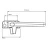Window Handle Styleline2 Double Tongue Right Hand  Off White