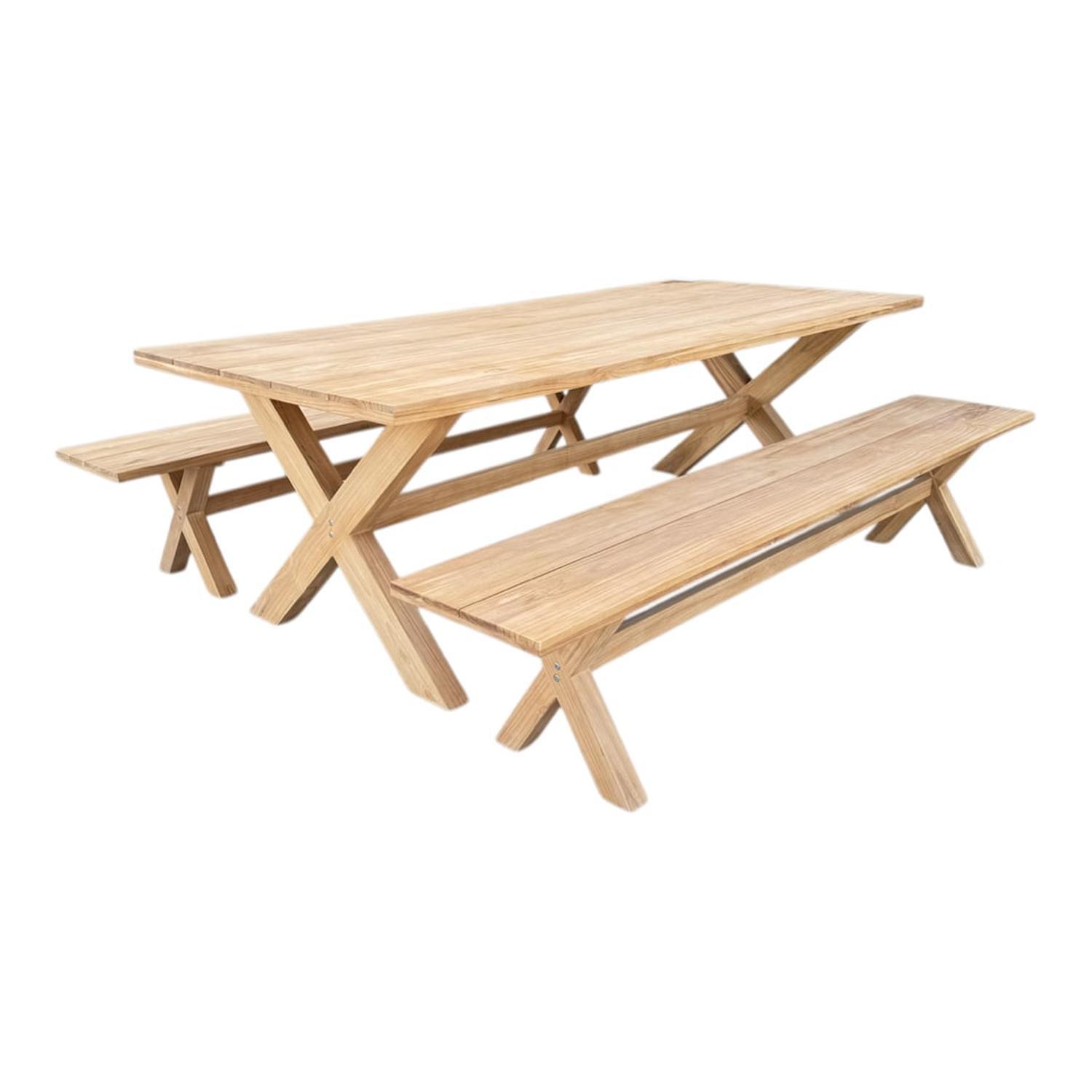 Outdoor Dining Bench Setting 3 Piece