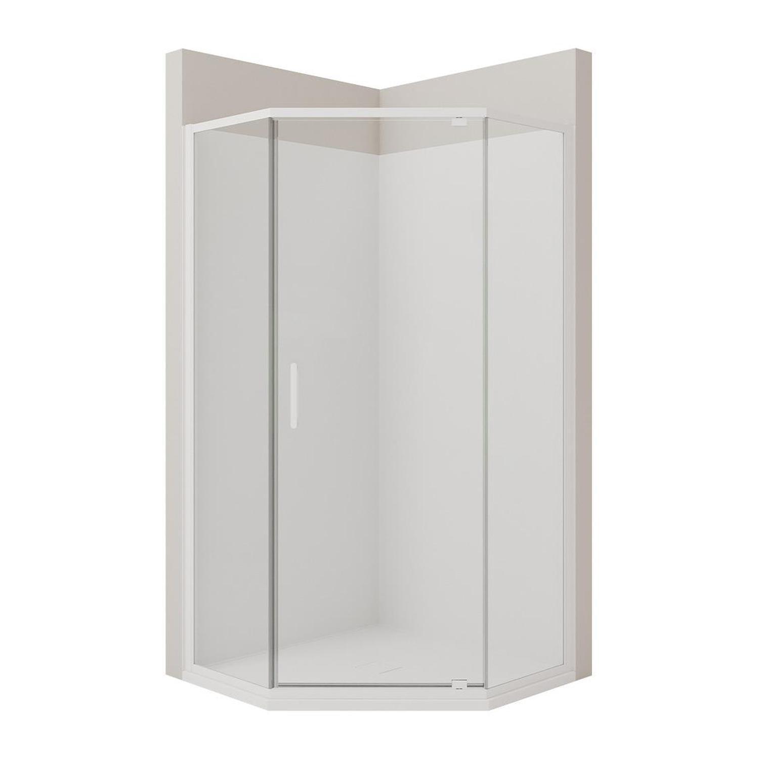 Corner Angle Flat Wall Shower 900 x 900mm Brushed Gold