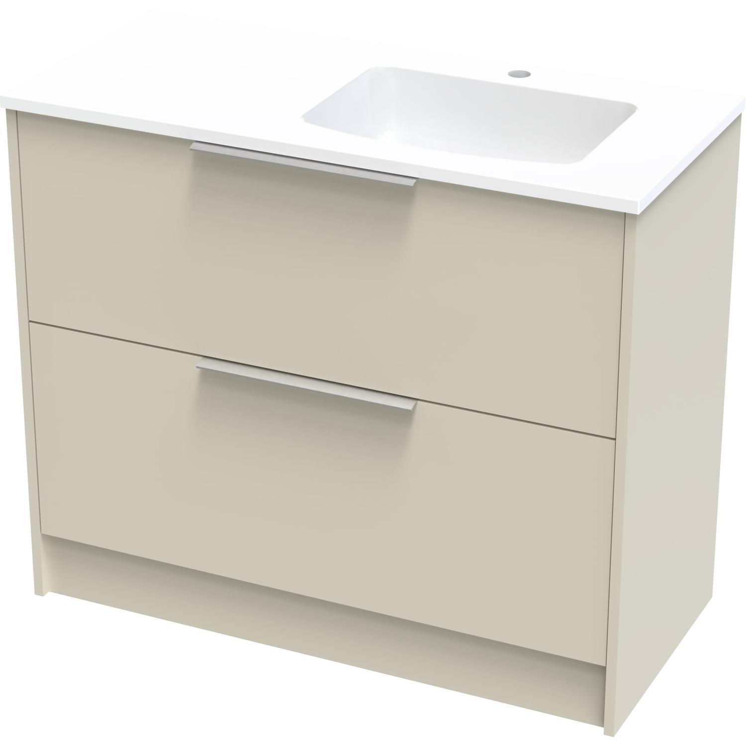Nikau Grove 1000 Right Hand Bowl Double Drawer Floor Colour