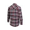 Open Front Brushed Cotton Shirt S Black/Red
