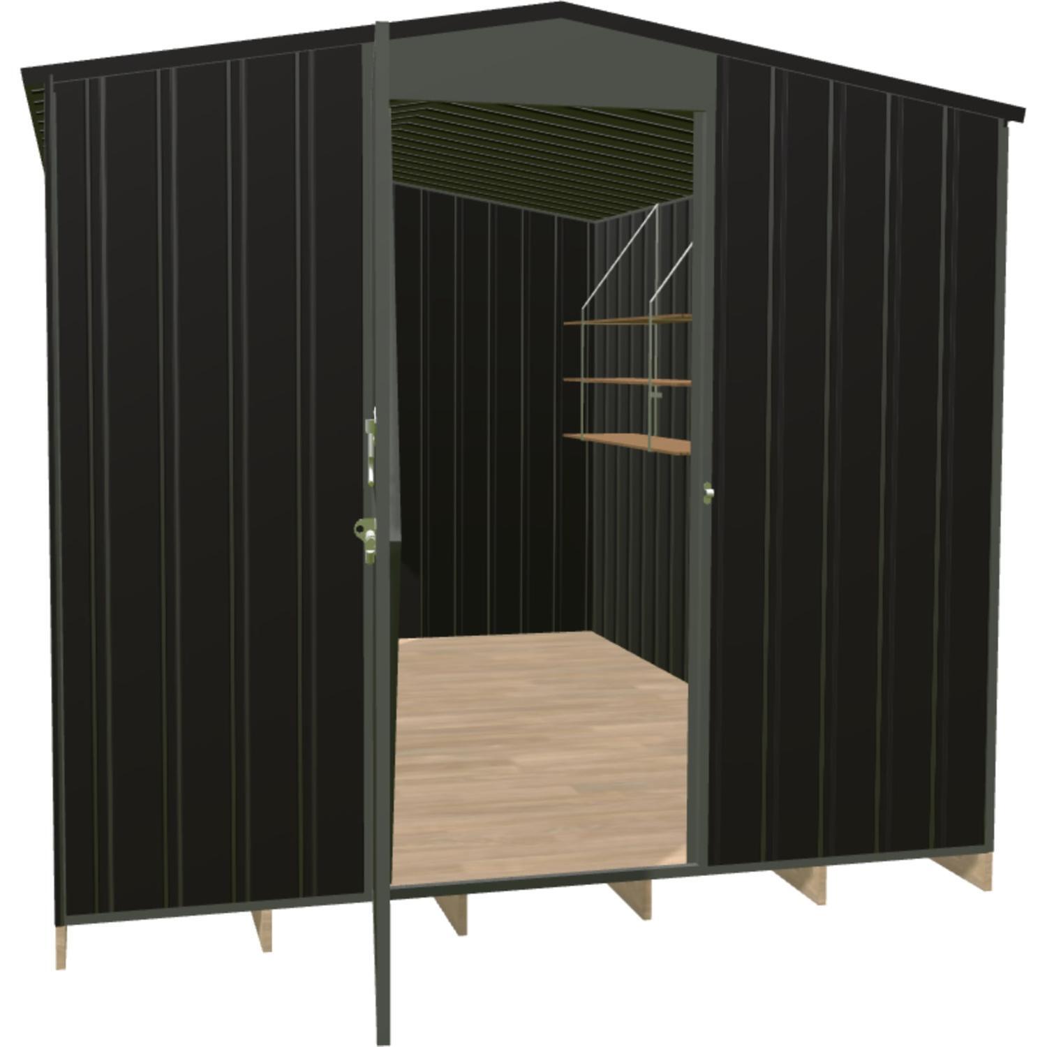 Shed H:1830mm, W:3030mm, D:2280mm Assorted Colours