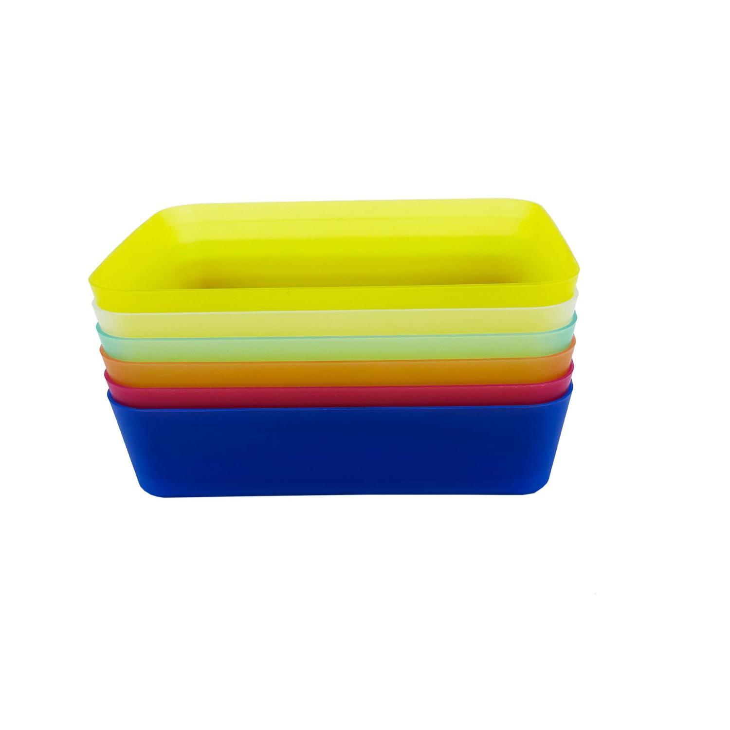 Rainbow Organisers 18X13X4.5cm 7 pack
