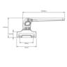 Window Handle High Profile Venting Right-Hand Sub Fix  85mm Black