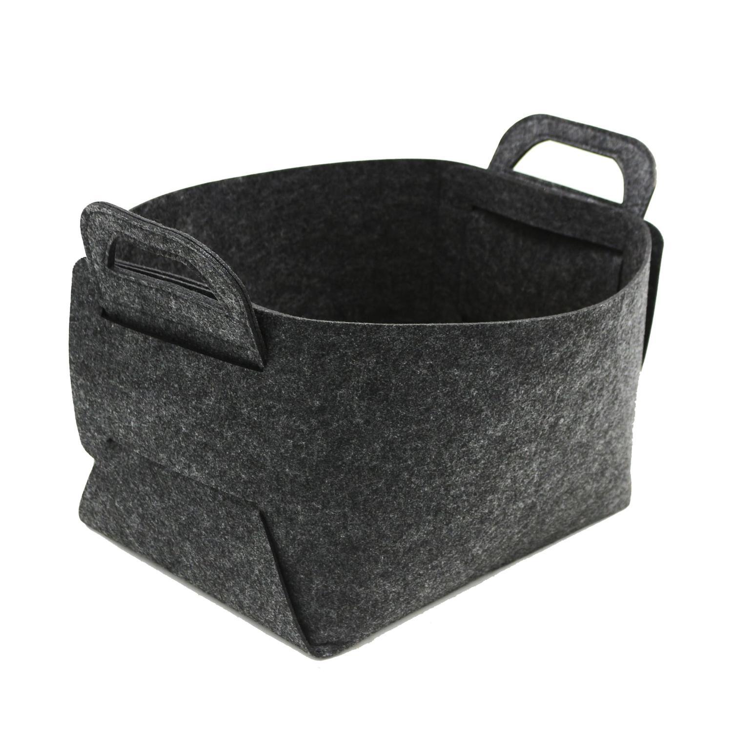 Felt Basket 23.5x25x36cm Grey