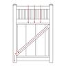 Vinyl Gate H: 1750mm, W: 1200mm, D: 100mm White