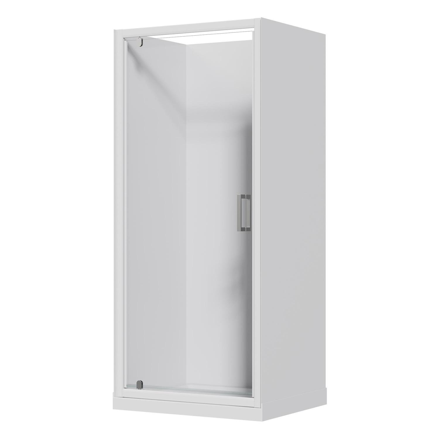 Alcove Flat Wall Acrylic Shower 750 x 900 x 2015mm White