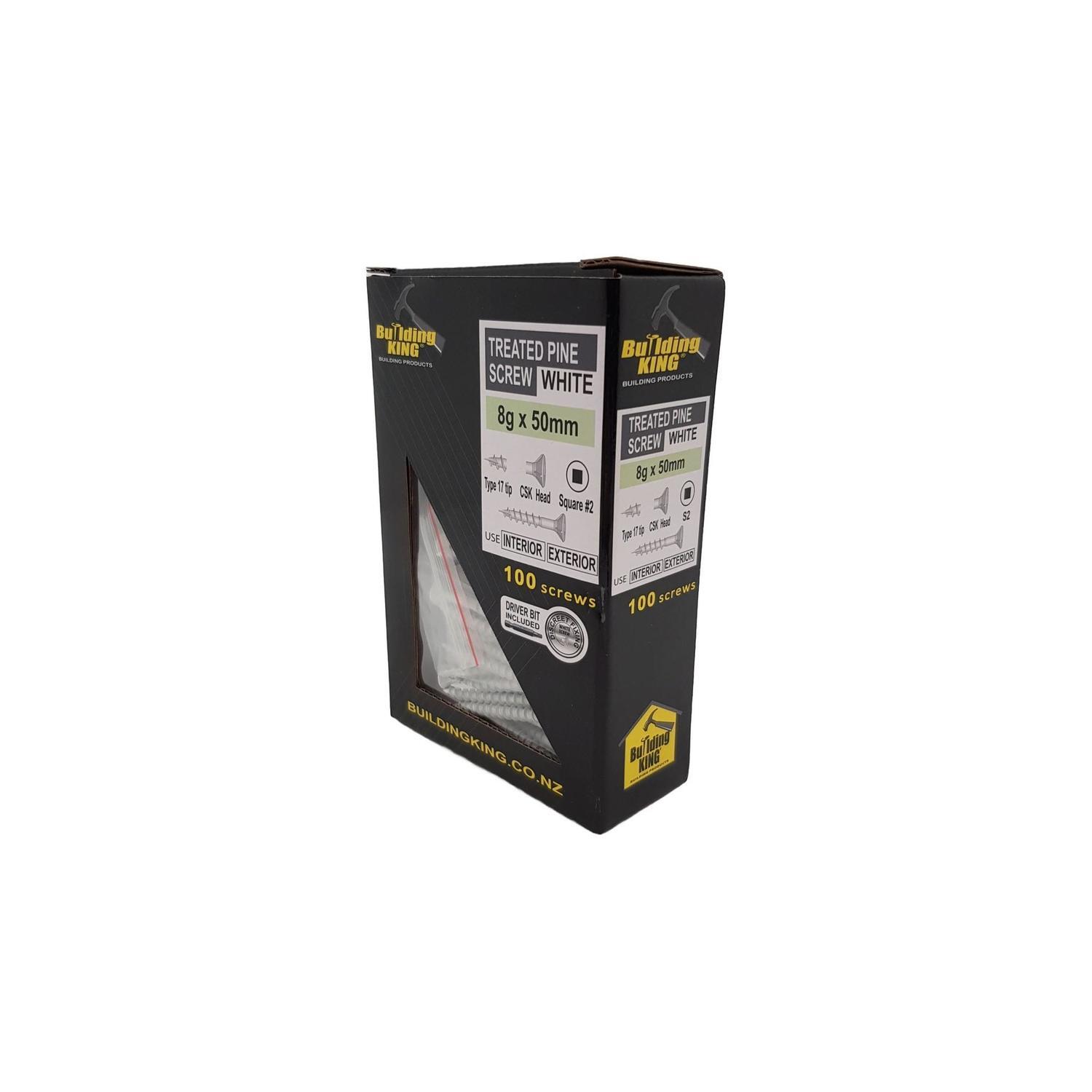 Treated Pine Screws 8g x 50 Ruspert Coated Black